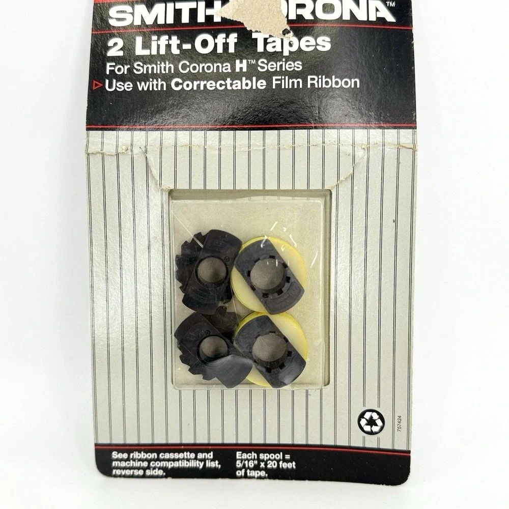 Vintage Smith Corona H21050‎ Lift-Off Tapes 2-Pack Correctable Ribbon NOS